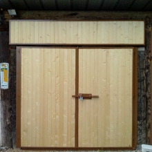 portail-garage-métal-bois