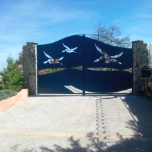 portail-bleu-motif-design